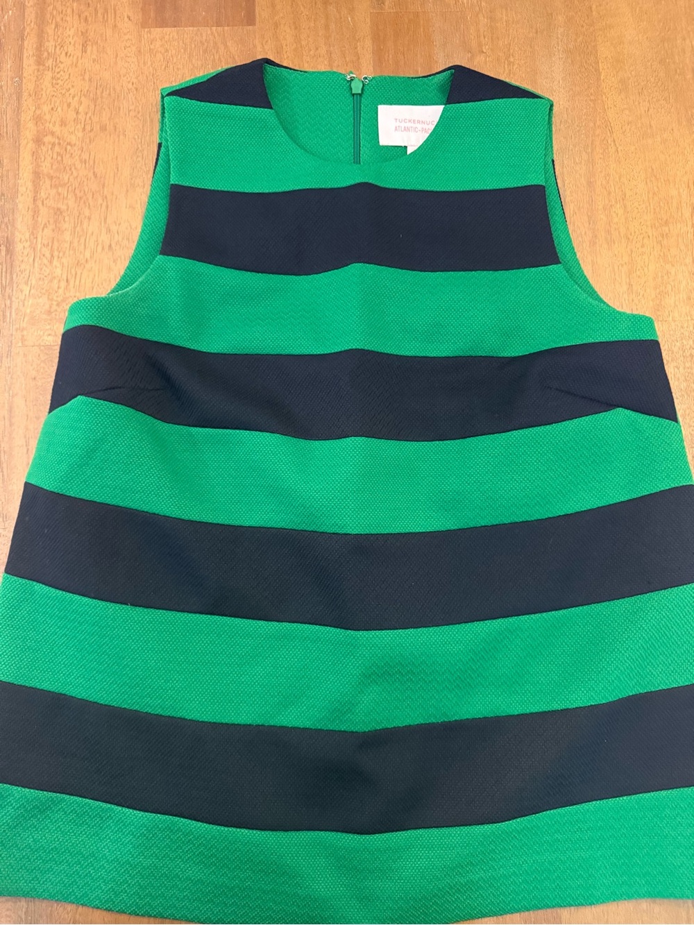Tuckernuck Green and Black Striped Top